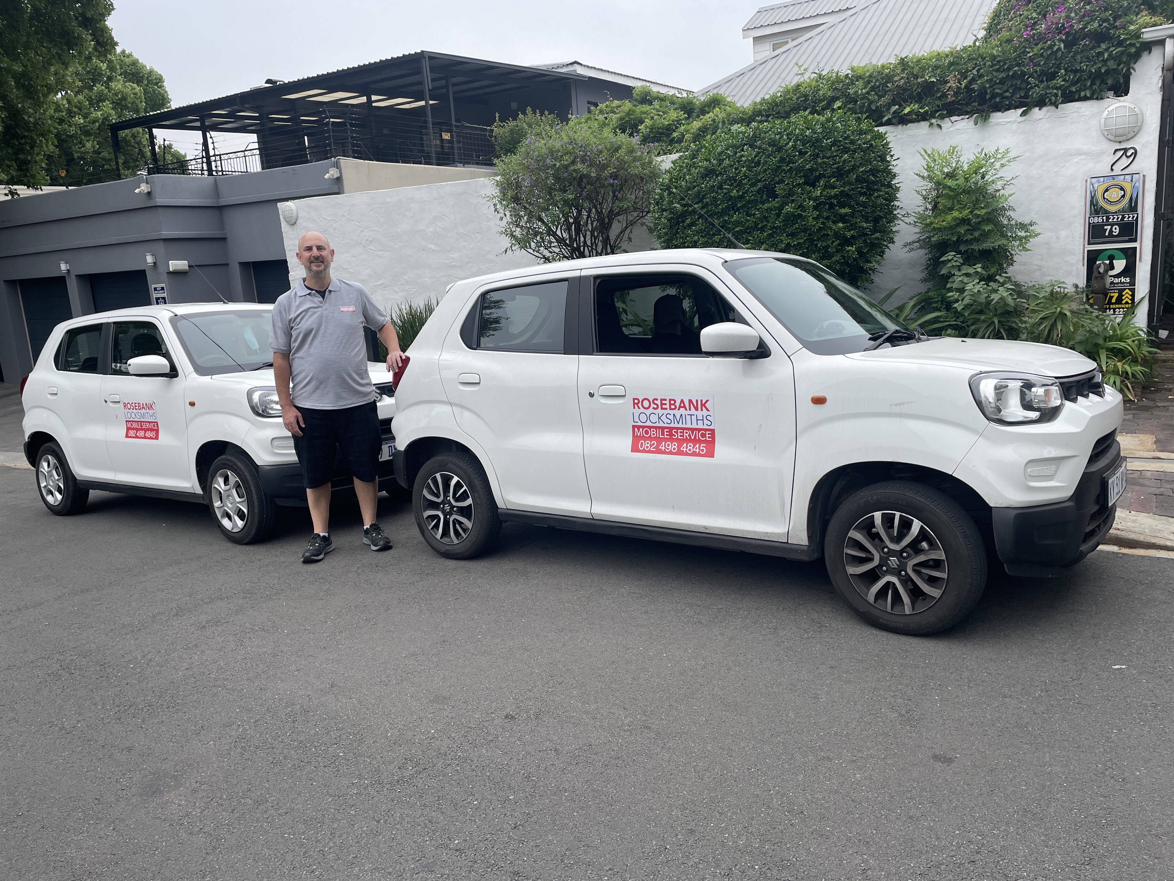 Gregory with fully equipped locksmith service van in Parkhurst